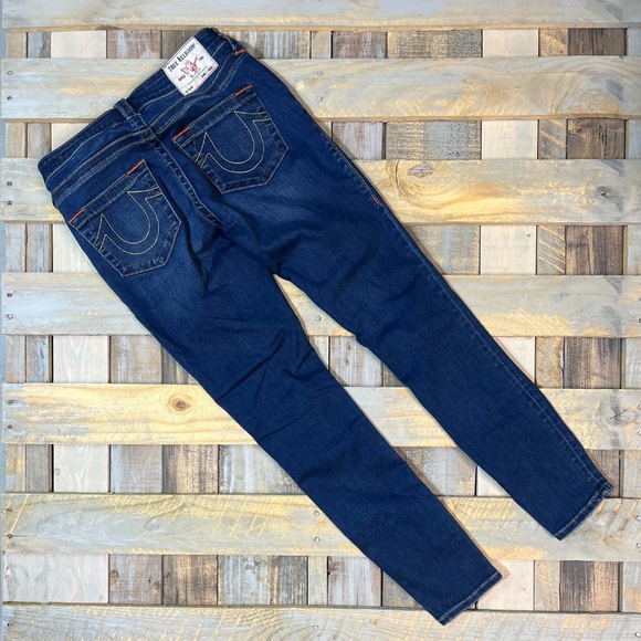 Like New! [True Religion] Jennie Curvy Mid Rise Dark Skinny Jeans | 27 Small 4 - Picture 4 of 16
